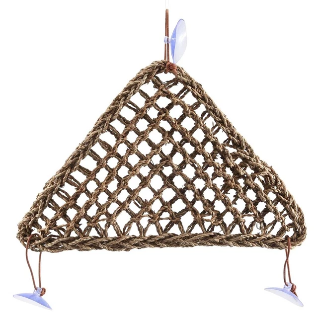 Bearded Dragon Hammock  Lounger,100% Natural Seagrass Fibers for Reptiles,GeckO4