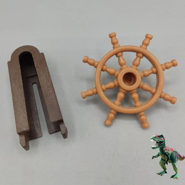 PLAYMOBIL Vintage Lotto Accessori E Personaggi Pirati - Barca, Piattaforma, Soldati