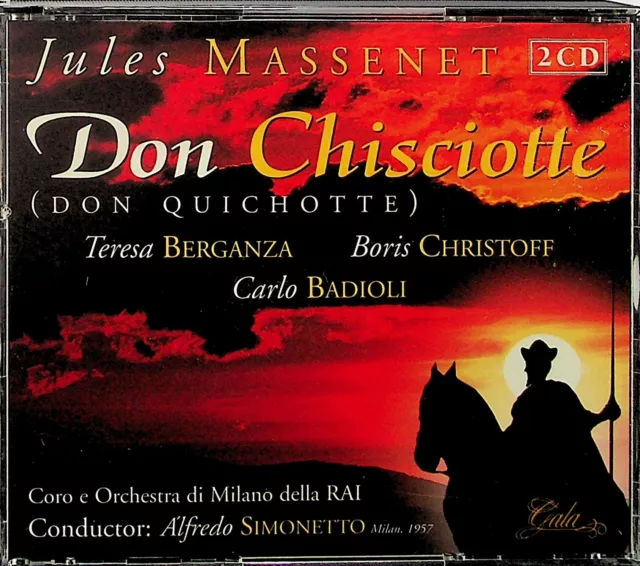 MASSENET- Don Chisciotte/Quixote 2-CD (Milan 1957 Simonetto) CHRISTOFF BERGONZI