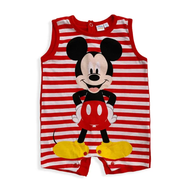 Tutina Disney Pagliaccetto neonato Mickey Mouse in cotone leggero bimbo 5514