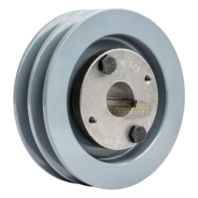 Cast Iron 4" Dual Groove Belt A Section 4L Pulley with 7/8 " Sheave Bushing