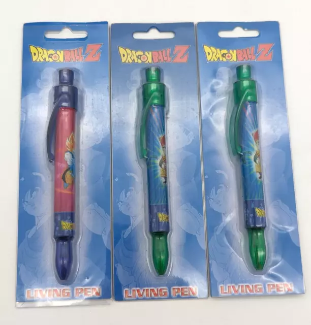 3 Stück Dragonball Z Kugelschreiber Living Pen mit Wackelbild OVP Neu 1989