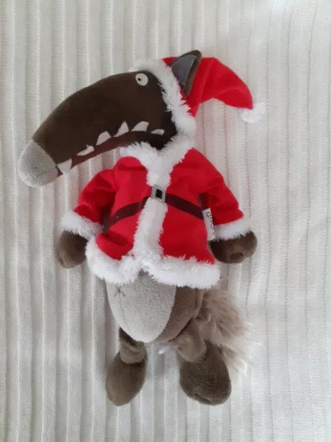 doudou peluche p'tit loup Auzou neuf ma peluche loup Père Noël