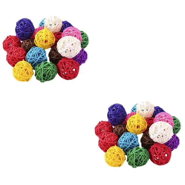 100 pezzi 3 cm Aromaterapia Rattan Colorful Christmas Party Ornamenti