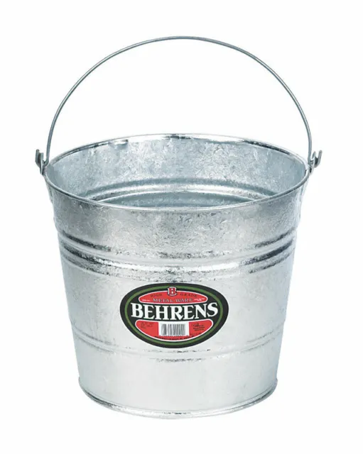 Behrens  10 qt. Galvanized Pail  Gray