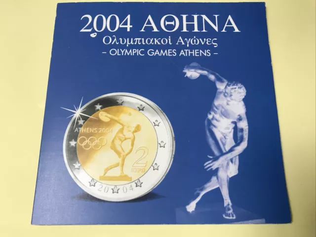 KMS Griechenland 2004 - Olympische Spiele - offizieller Folder - Stempelglanz