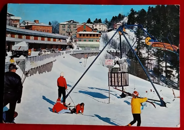 Cartolina Abetone Campo Scuola E Veduta Del Passo