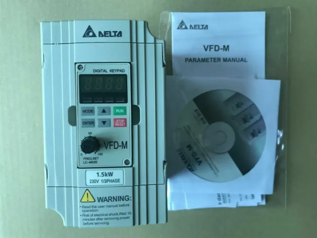 New In Box Delta VFD015M21A Frequency Converter 1.5KW 230V
