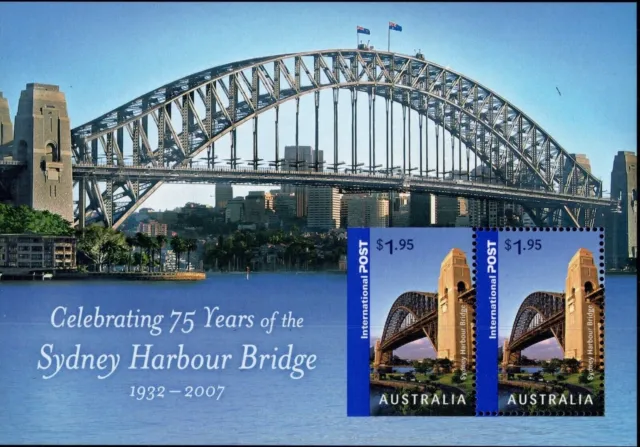 Australia 2007 Mini Sheet 75 Years Sydney Harbour Bridge, Part IMPERF MUH