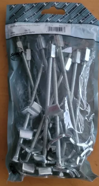 Conectores de encimera chapados en zinc paquete de 10 150 mm