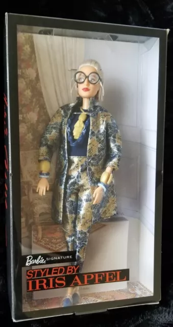 Barbie Signature Styled By Iris Apfel #2 Blue Brocade Suit 2018 - NRFB