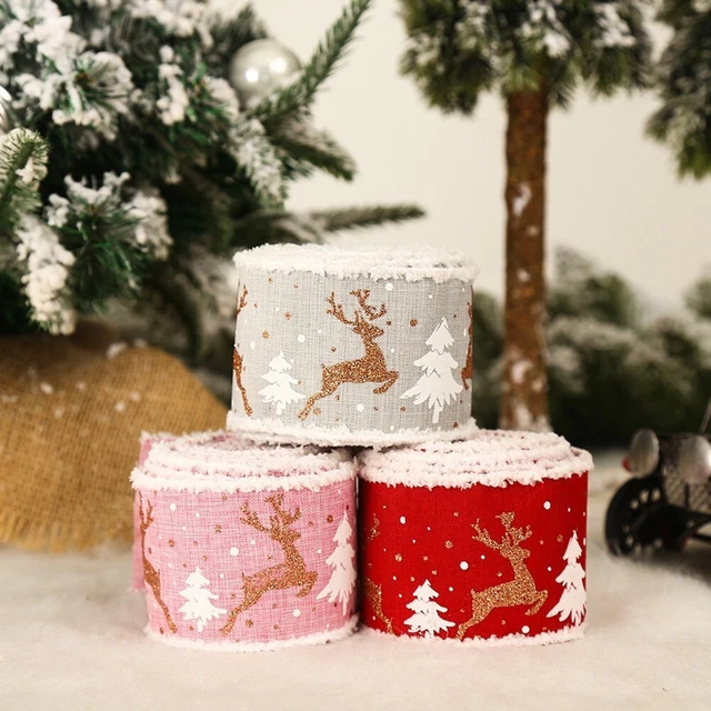 Christmas Grosgrain / Satin Ribbon ForGift Wrapping  Xmas Tree Decoration DIY Ri