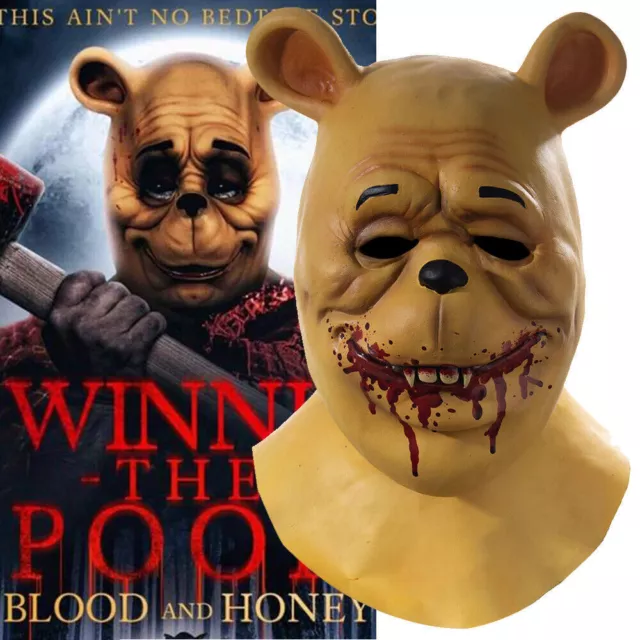 Disney Winnie The Pooh: Blood and Honey Mask Latex Cosplay Winnie Face Mask