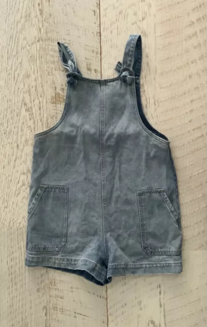 Breakers Girls size 14 denim overalls / shorts adjustable straps