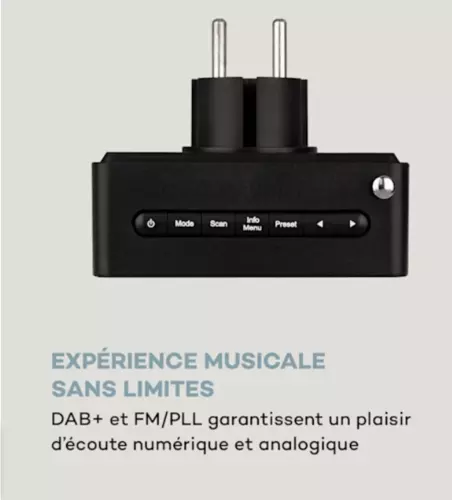 Radio DigiPlug DAB prise de courant noir – Auna 3