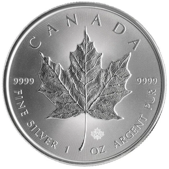 Canada - 2014 - 1 oz. .9999 Silver Maple Leaf $5 Coin (BU) in Capsule