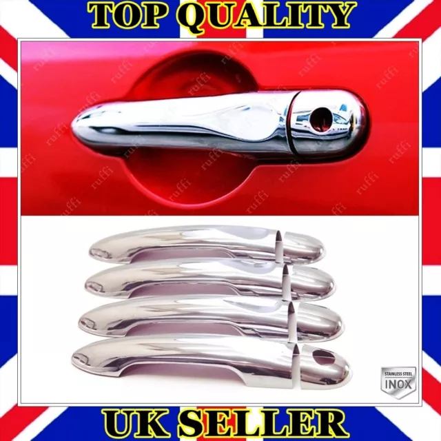 Chrome Door Handle Cover 4 doors S.STEEL For RENAULT SCENIC CAPTUR LAGUNA MEGANE