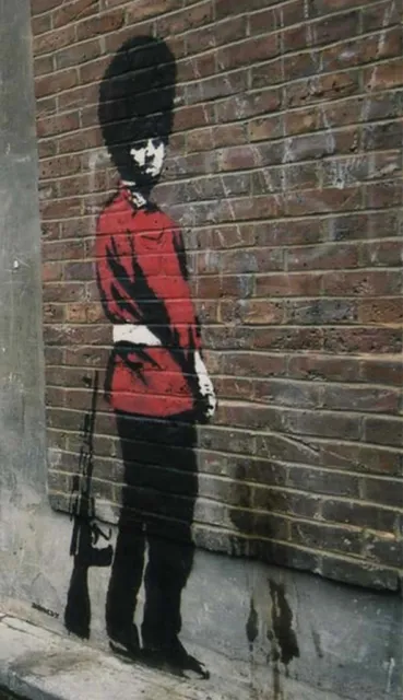 Banksy Garde Sur Mural Acier Réfrigérateur Aimant (Se )