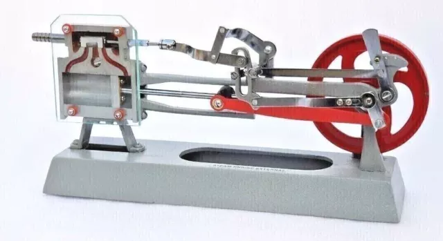 Steam Engine Model Working Piston,Slide Valve and Link Motion Section Free ship