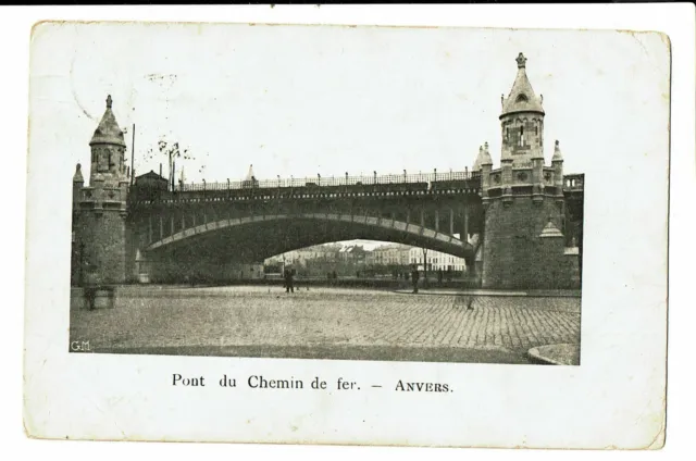 CPA - Carte Postale - Belgique Antwerpen- Pont du Chemin de Fer -1903- VM3502