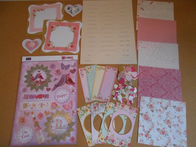 WEDDING ANNIVERSARY ENGAGEMENT Etc Card Making Bundle Toppers Labels ...