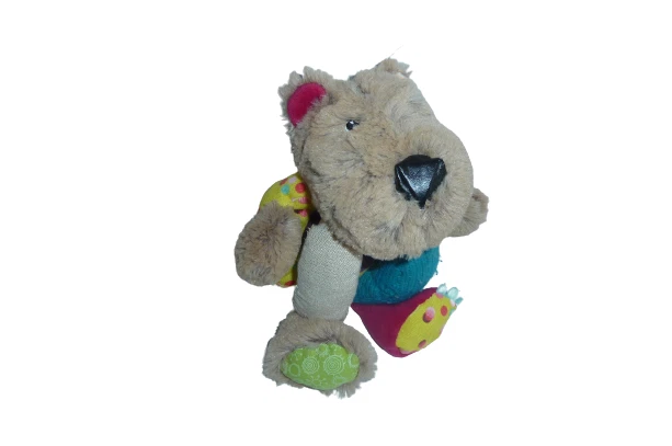 Doudou hochet �veil chien Cesar Lilliputiens