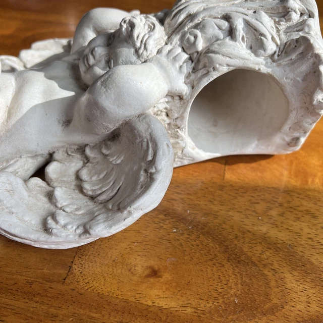 Fleur de lis Wall Sconce Angel Cherub Curtain Rod Holder Antique set of 4 5