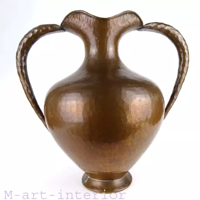 Art Deco Egidio Casagrande Kupfer Vase 🧡Vtg. Copper Masterpiece 31cm Italy 1940