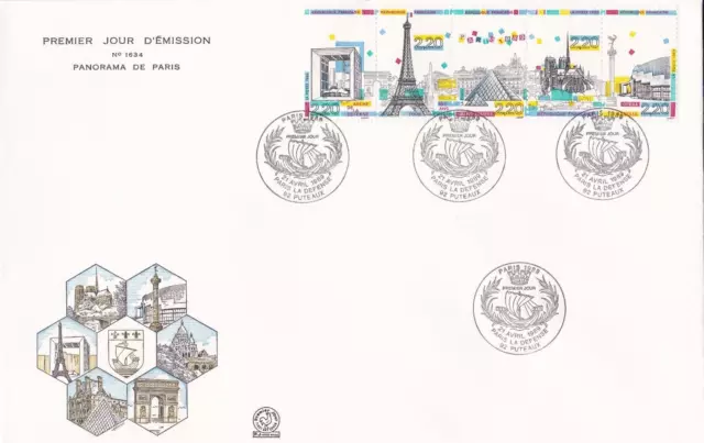 France 1989 FDC Panorama Paris yt BC2583A