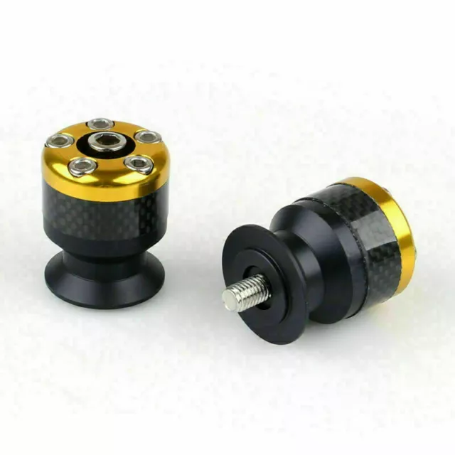 CNC Carbon Fiber 8mm Swingarm Slider Spools For Ducati 1098 1198 Monster Gold YU