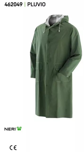 Veste Imperméable Manteau Impérmeable à Capuche PVC XXL Vert 259090