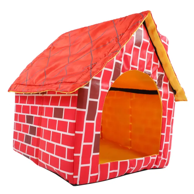 Pet House Faltbares Bett Red Brick Chimney Katze Welpenbett Zelt Haustier Wa Gd2