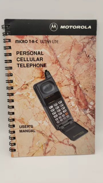 Motorola Micro TAC Ultra Light  Personal Cellular Telephone Users Manual 1992