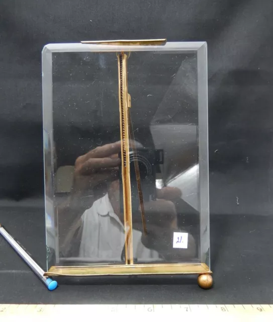 Antique French Gilt Brass-Bronze Photo Frame w/ Beveled Glass. #21