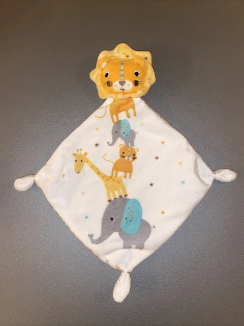 DOUDOU PLAT LOSANGE SIMBA TOYS LION BLANC ORANGE GRIS éléphant girafe KIABI
