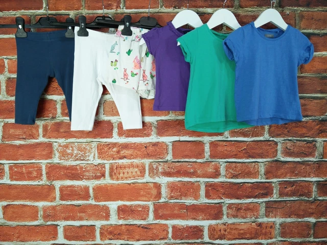 Pacchetto Pantaloncini T-Shirt Bambine Età 6-9 Mesi Ralph Lauren Next Ecc Set 74Cm