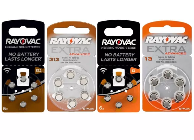 Baterías de audífonos Rayovac celda de botón AU ZL DA 13 312 13A 13AE V312A DA312 312A