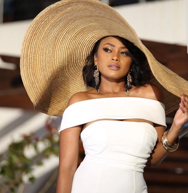 Women Wide Brim Beach Summer  Straw Sun Hat