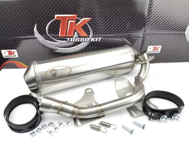 Edelstahl Turbo Kit G Max Sport Auspuff Piaggio Beverly 350 350i 13 14 15 16 4T