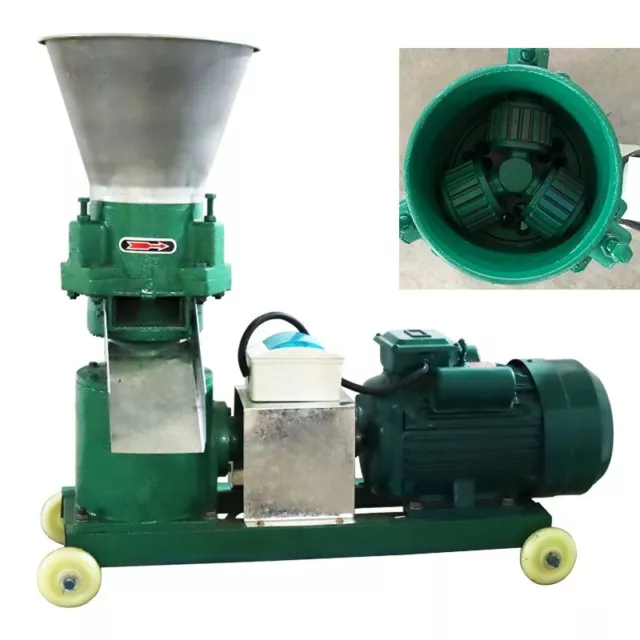 8MM Farm Animal Pellet Mill Chicken Feed Pellet Duck Mill Machine 220V 200KG/H