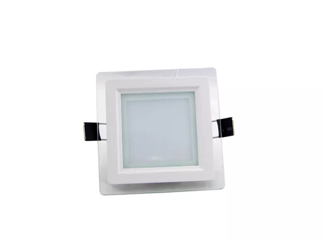 6W LED Panel Panneau Lumineux Carré Verre Spot Encastrable Led Blanc Chaud