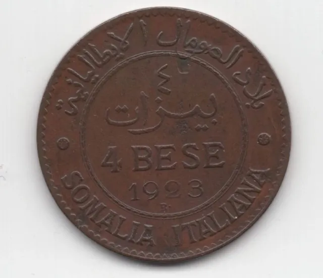 SOMALIA ITALIANA VITTORIO EMANUELE III 4 Bese 1923