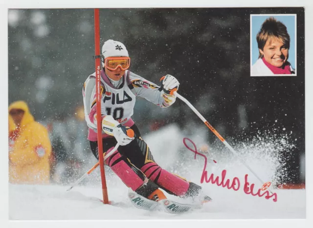 Ski Alpin Erika Hess Schweiz Olympiasiegerin  Autopen Unterschrift (8)