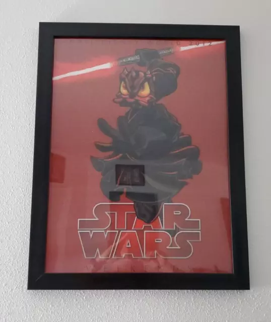 Disney Star Wars Weekends 2012 Daffy Duck (Darth Maul) 3D Poster AMAZING!