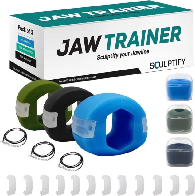 Jawline Trainer, Exerciser, Jaw Toner For Neck Face Muscles Anti Wrinkle Fitness