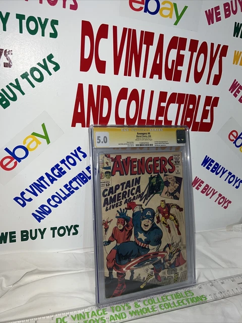 Avengers #4 (1964) -CGC 5.0 SS - Stan Lee Signed 1st Silver Age Cap America 🔥