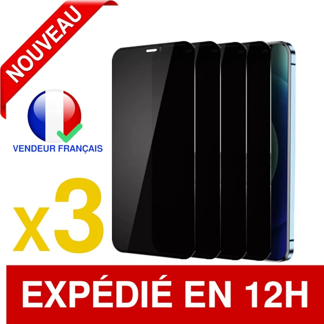 Verre Trempé Pour Iphone Protection Vitre Anti Espion 5/6/7/8/X/11/12/13/14 Lot4