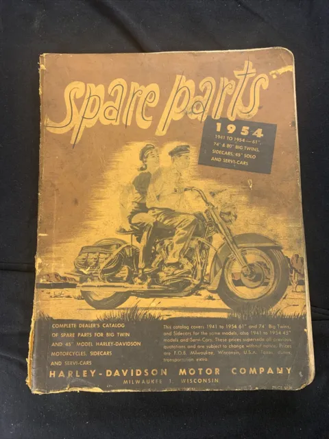 1941-1954 Harley-Davidson Spare Parts Catalog Knucklehead Flathead UL WL G