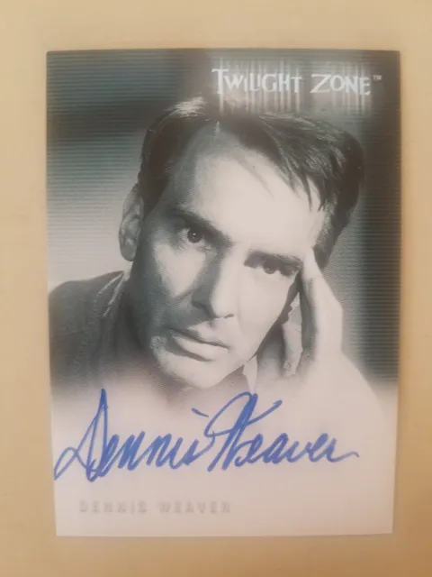 Dennis Weaver Signed Autographed Twilight Zone Limited Edition Insert A-36 NICE!
