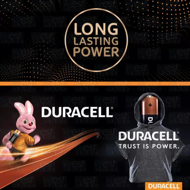 2x DURACELL 9V Plus Power Alkaline Batteries DURALOCK 6LR61 MN1604 Longest Expir 2